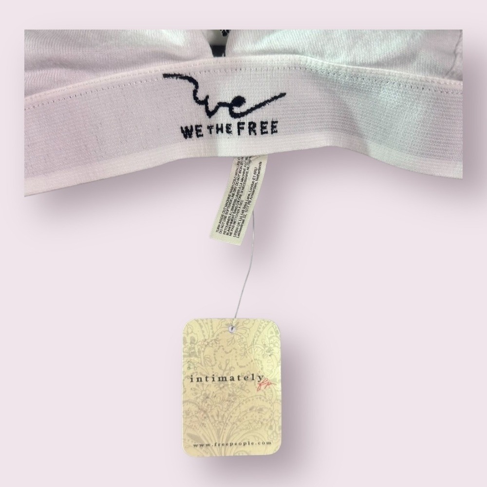 We The Free Free People Triangle Bralette Ivory‎ L NWT - Picture 7 of 12